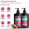 Arganicare Keratin Shampoo and Conditioner Set for Hair Thickening and Strengthening Moisturizing Hair Treatment Enriche