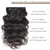 Human Hair Clip In Extensions for Black Women Body Wave Extensiones De Cabello Natural 18 Inch Seamless Clip Ins Black W