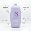 ALFAPARF MILANO Semi di Lino Smoothing Sulfate Free Shampoo Anti Frizz Hair Care Cleansing Shampoo to Revitalize Frizzy