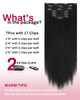 Moresoo Black Clip in Hair Extensions Straight Remy Double Weft Human Hair Clip in Extensions Straight Hair Extensions f