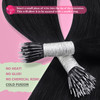 YoungSee Black Nano Hair Extensions Real Human Hair Jet Black Nano Beads Hair Extensions Black Nano Ring Hair Extensions