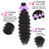 Miss GAGA Brazilian 3 Bundles with Frontal Deep Wave Hair Bundles with 13x4 Free Part Frontal Ear to Ear Unprocessed Vir