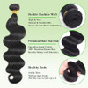 Kapelli Hair Brazilian Virgin Hair Body Wave 3 Bundles with Closure 20 22 2420 10A Brazilian Remy Human Hair Bundles wit