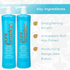 Pure Brazilian AntiFrizz Daily Shampoo Conditioner SaltFree Color Safe Enriched with Keratin Argan Oil Acai 1 Liter 338