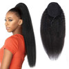 Drawstring Ponytail Extension Human Hair Afro Kinky Straight for Black Women Yaki Brazilian Remy Hair Extensions 16 Inch