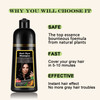 lymznus Instant Black Hair Dye Shampoo 3 in 1 for Men Women Herbal Hair Color Shampoo for Gray Hair Coverage Natural Cha