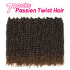 Dorsanee Ombre Brown Passion Twist Hair 18 Inch 7 Packs Water Wave Crochet Hair Long Bohemian Curly Braiding Hair for Bu
