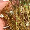 DANSEE 48 Hair Tinsel 750 Strands Kit Sparkling Silk Fairy Hair Flairs Extensions Party Highlights Gold