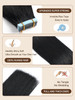 YILITE Tape in Hair Extensions Human Hair Silky Straight Remy Human Hair Extensions Tape in 20pcs 50g Jet Black Color 18