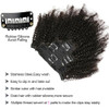 SAEIALL Hair Mongolian Afro Kinky Curly Clip In Hair Extensions 4C Afro Kinky Clip Ins 120gset Mongolian Virgin Remy Hum