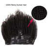 SAGA QUEEN Afro Kinky Curly Clip In Hair Extensions Human Hair 8pcs 18clips 120gpck Brazilian Virgin Remy Human Hair 4B