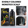 cosmpro Black Hair Dye Shampoo 3 in 1 for WomenMen for Gray Coverage Instant Hair Color Shampoo Semi Permanent Champu Pa