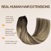 DOORES Wire Hair Extensions 16 Inch 95g Remy Human Wire Hair Extensions Invisible Transparent Line Adjustable Hairpieces