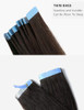 ROSEBUD Tape in Hair Extensions REMY Human Hair Secure Skin Weft Hair Extensions Seamless 50gPack 20Pcs 20 Inch Ash Blon