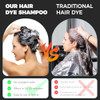 YOURTONE Black Hair Dye Shampoo Instant Easy 3in1 Hair Color Solution for Men and Women Herbal Formula Ammoniafree Lasts
