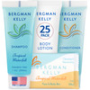 Bergman Kelly Hotel Toiletries Bundle Tropical Waterfall 1 oz each 100 Pcs 4Piece Set 25 Rectangular Bar Soap 25 Shampoo
