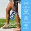 TRISWIM Shot Set in Travel Bag 2oz Travel Size Chlorine Removal Shampoo Swimmers Conditioner Swim Body Wash and Lotion R