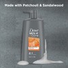 DOVE MEN CARE 2in1 Shampoo Conditioner Thick Strong 4 count for Fortifying Hair from Root to Tip with Calcium 254 oz