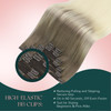 Easyouth 22 Inch Clip in Extensions Real Human Hair Ombre Extensions Clip in Human Hair Light Brown Ombre Platinum Blond