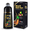 IIIMEIDU Black Hair Dye Shampoo 3 in 1 for Gray Hair Herbal Ingredients Shampoo Black Hair Dye for Women Men Grey Covera