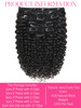 Lacer Clip in Human Hair Extensions Jerry Curly 3B 3C Curly Real Hair Clip in Extensions For Black Women Natural Color 1