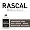 Rascal Hair Wash for Men Natural Mens Shampoo with Coconut Oil Aloe Hydrating Deep Cleansing and Nourishing Formula Sham
