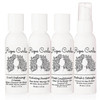 Rizos Curls 4Step Travel Kit for Curly Hair Curl Defining Cream Shampoo Conditioner Refresh Detangle 2 fl oz each
