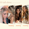 Full Shine Tape in Hair Extensions Human Hair 12Inch Balayage Color 8 Ash Brown Fading to 60 Highlighted 18 Ash Blonde S
