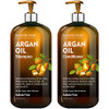 MAJESTIC PURE Argan Oil Shampoo and Conditioner Set Nourishing Promotes Soft and Silky Hair Sulfate Free For All Hair Ty