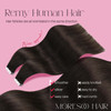 Moresoo Brown Tape in Extensions Human Hair 12 Inch Short Tape in Hair Extensions Human Hair 20Pcs 30G Darkest Brown Hai