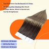 Full Shine Tape in Hair Extensions 22 Inch Color 2 Dark Rooted Ombre to 6 Brown Highlight 18 Blonde Seamless Skin Weft R