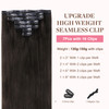 GOO GOO Clip in Hair Extensions Real Human Hair Remy Human Hair Extensions Clip ins for Women Natural Human Hair 22inch