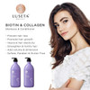 L LUSETA Biotin Collagen Shampoo Conditioner Set 2 x 338oz Thickening for Hair Growth Infused with Argan Oil to Repair D