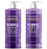 Natural Riches Purple Shampoo and Conditioner Set for Blonde Silver Grey Hair SulfateFree ColorSafe Removes Brassy Yello