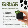 Shampoo Bar Charcoal Mint Olive Argan Macadamia Oil Sulfate Paraben Free Natural Hair Care 35 oz Extra Moisturizing Sham