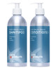 Plaine Products EcoFriendly Shampoo and Conditioner Rosemary Mint Vanilla Sulfate Free 16 oz Refillable Bottles with Pum