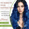 RUNATURE Tape in Hair Extensions Human Hair Blue Tape in Extensions 12 Inch Blue Hair Extensions Real Human Hair Seamles