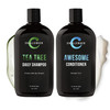 Challenger Tea Tree Shampoo Peppermint Conditioner Combo Mens Shower Product For Itchy Dry Scalp Removes Dirt Oils Argan