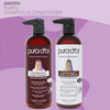 PURA DOR Purple Shampoo Conditioner 16oz x 2 ColorHarmony Biotin Set For Bleached Blonde Silver Color Treated Hair Kerat