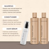 Moehair Protein Infused Shampoo and Conditioner with Hair Serum Pack Sulfate and Paraben Free Shampoo Revitalize Dull We