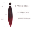 Callia Pre Stretched Braiding Hair 26 Inch 8 Packs Professional Prestretched Synthetic Braiding Hair Itch Free Yaki Synt