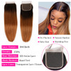 Haha Ombre Brazilian Straight Hair 3 Bundles with Closure Ombre Human Hair Bundles With Closure 2 Tone T1B30 Black to Me