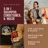1821 Man Made Original Sweet Tobacco 3in1 Body Wash Shampoo Conditioner for Men All Hair Skin Types Strengthens and Mois