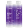 Joico Color Balance Purple Shampoo Conditioner Set Eliminate Brassy and Yellow tones For Cool Blonde or Gray Hair