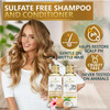 Coconut Shampoo and Conditioner Set Sulfate Free and Paraben Free Intense Moisturizing Treatment with Jojoba For Hydrati