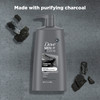 DOVE MEN CARE Shampoo Charcoal Clay 3 Count For HealthyLooking Hair Naturally Derived Plant Based Cleansers 254 oz