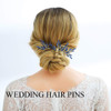 Artio Bride Wedding Rhinestone Hair Pins Bridal Hair Accessories Hair Piece for Women and Girls 3 PCS HP042 (Blue) online at globaldelivered