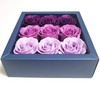 JM Box of Purple Flora Scented Roses Flower Bath Soap, Plant Essential Oil Rose Soap in Gift Box, Gift for Anniversary/Birthday/Wedding/Valentines D online at globaldelivered