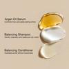GK HAIR Global Keratin Balancing Shampoo and Conditioner Sets 101 Fl Oz300ml with Anti Frizz Serum Argan Oil 169 Fl Oz50