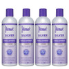 Jhirmack Silver Brightening Purple Shampoo Set of 4 for all types of silver grey and blonde hair